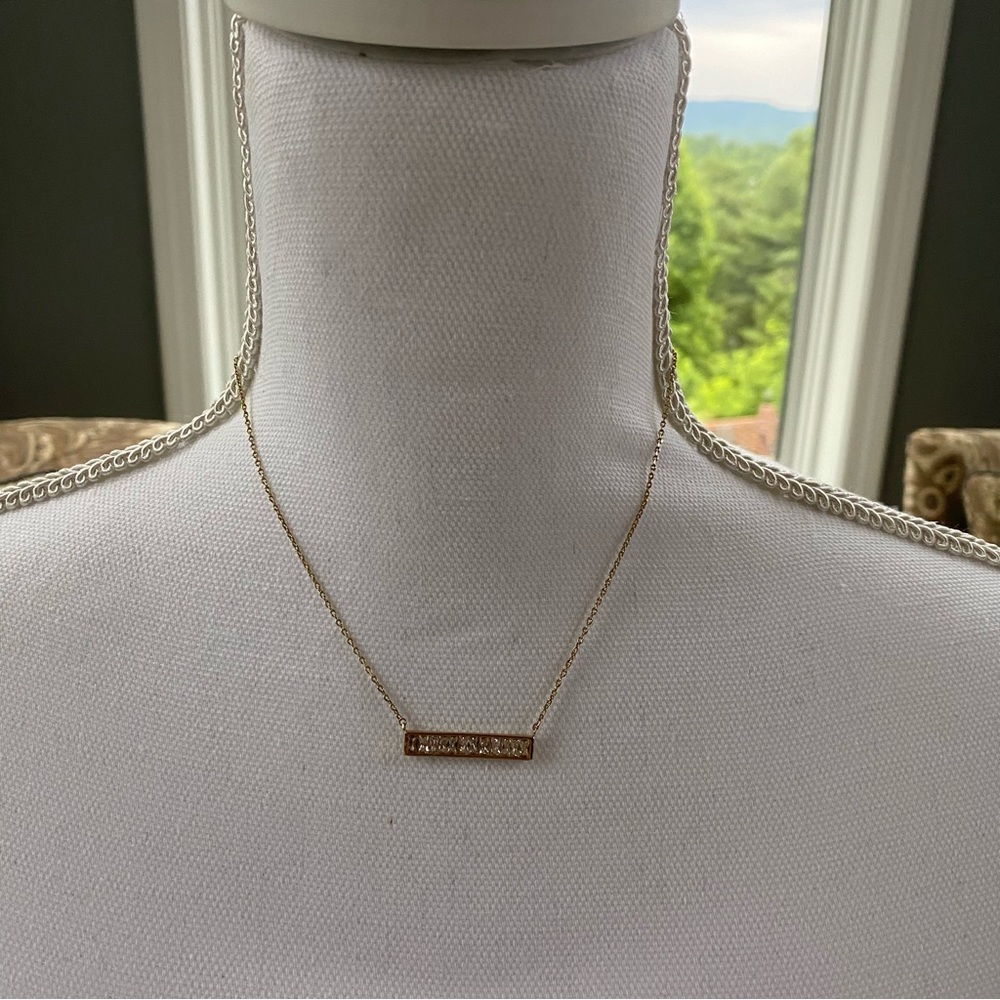 Express Rhinestone Bar Necklace - Picture 7 of 7